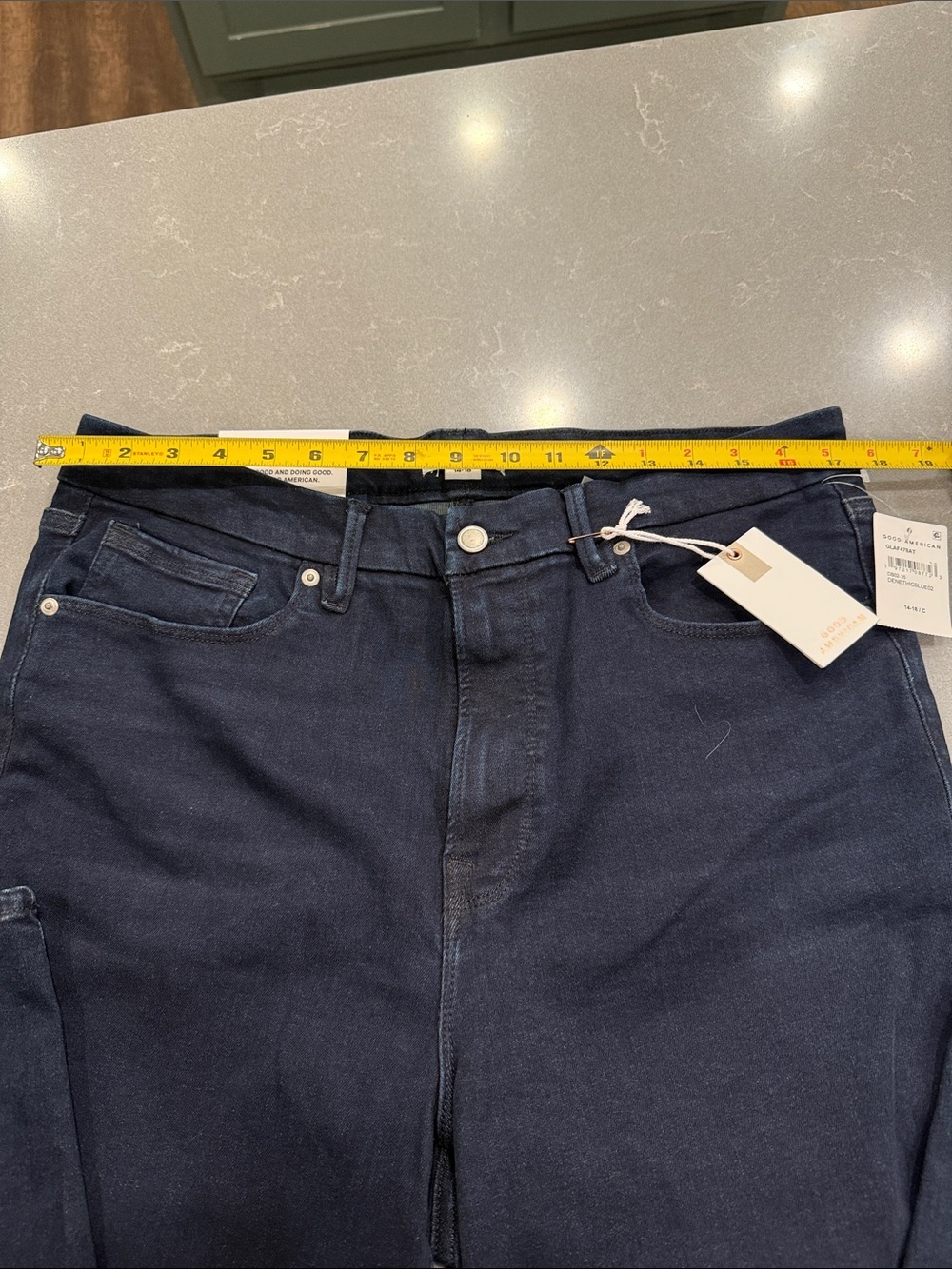 Good American Dark Navy High Rise Women's Jeans tall / long - Picture 3 of 6